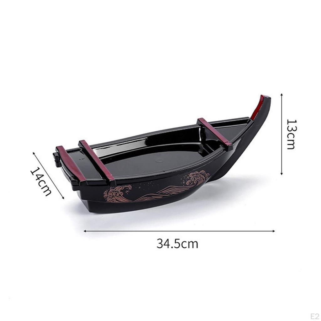 Appetizer Dish with Boat Shape for Sushi and Snacks