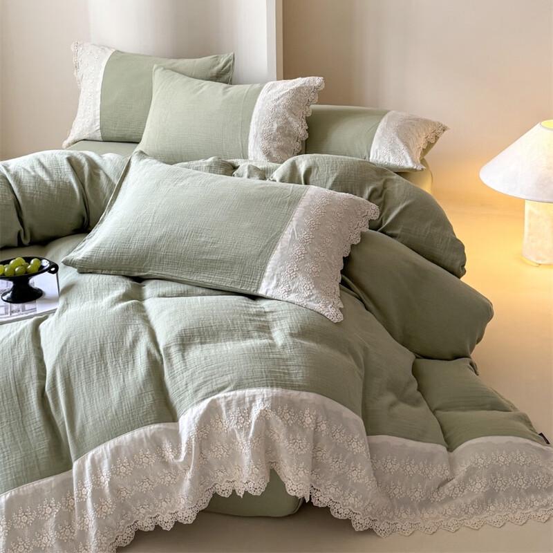 

COMOLIVING All-Season Crinkle Gauze Duvet Set
