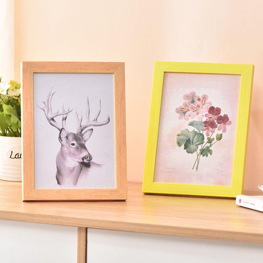Handcraft Picture Frame Wooden Photo Display Frame Simple Photo Display Holder  Desktop Ornament