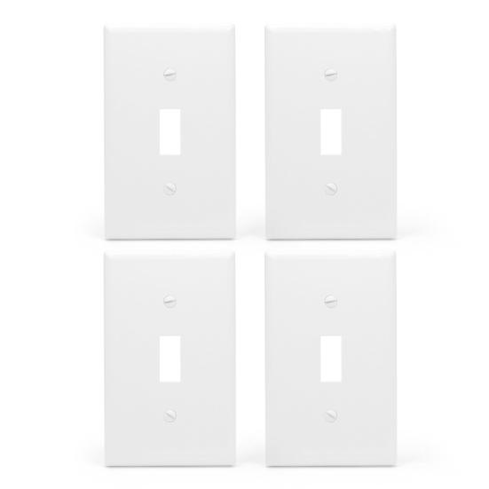 Toggle Switch Panel Single Gang Unbreakable Modern White Heavy Duty Decorative Plastic American Wall Plate Outlet Cover Home Supplies