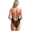 Body a righe senza schiena da donna con spalline sottili e sgambatura alta Monokini Costumi da bagno
