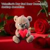 Angry Bear Figurine With Broken Heart,Valentine's Day Decor For Home Tabletop, Unique Gift For Her Him Boyfriend Girlfriend