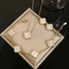 Jewelry Set Jewelry Natural White Shell Clover Earrings Necklace Bracelet Full Diamond Women'S Premium
