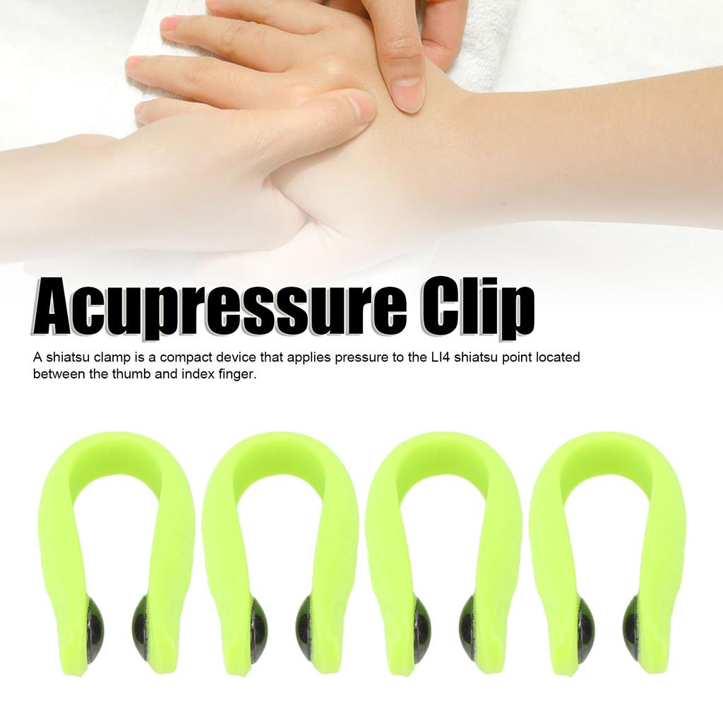 Acupressure Clip Portable Thumb Shape Acupressure Hand Pressure Point Clip with Magnet 4pcs Migraine Relief Clip