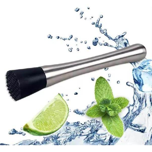 10 PCS Muddler for Cocktails Stainless Steel Drink Muddler 8 Inch Long Mojito Muddler Bar Muddler Tool Muller for Drinks Ice Crusher Bartender Tools