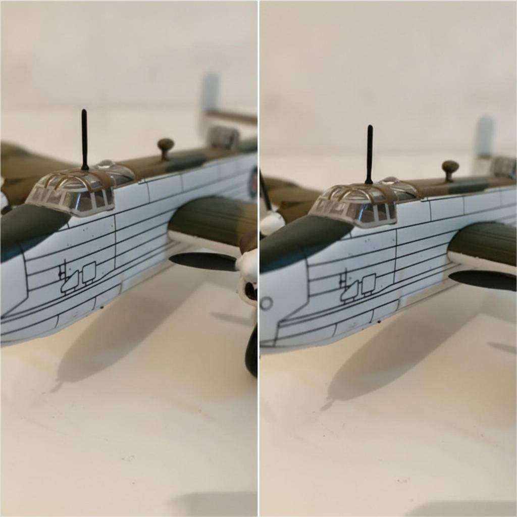 1:144 Scale Aviation Bomber Model Cast Metal Plane with Display Stand Propeller