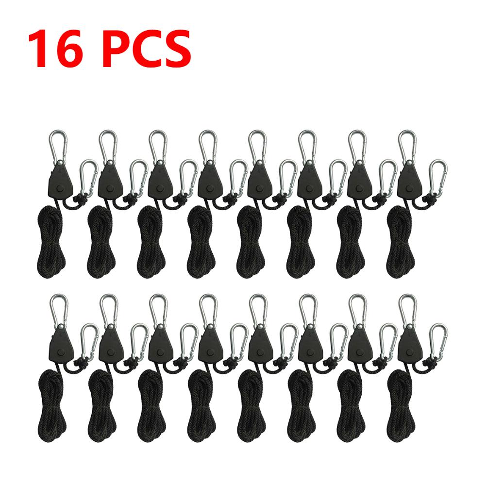20-2PCS Hanger Pulley Ratchets Kayak Rope Rope Pulley 1/8 Lift Pulley Lock Tie Down Strap 1.6M Sky Curtain Tent for Camping