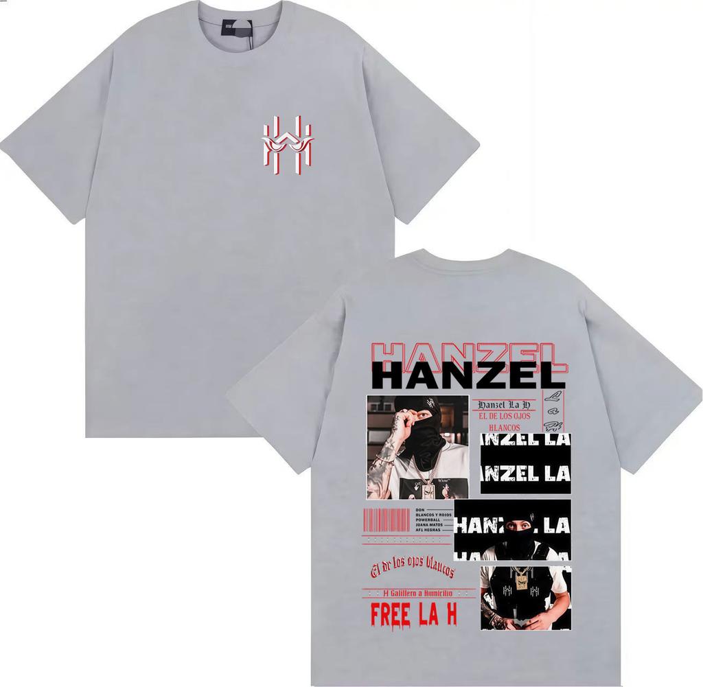 Rapper Hades 66 Free La H Album Harajuku Double Sided Print Graphic Cover Mens Clothes Gothic Short Sleeve Casual Oversized Tops