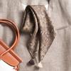 New 71 polka dot small square scarf silk scarf women's Korean velvet double-sided hanging ear neck protection small scarf scarf shawl