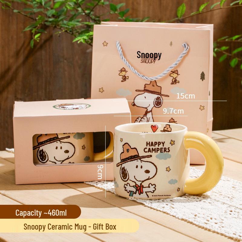 Official Snoopy Ceramic Mug – Large Capacity Cartoon Souvenir 460ml