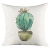 Green Plant Cactus Print Cushion Cover Living Room Sofa Decor Home Chair Car Bedroom Decorative Pillowcase Soft Throw Pillows