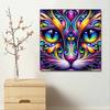 New Arrival 5D DIY Full Circle Diamond Painting "Colorful Cat" Embroidery Cross Stitch Home Decor Gift