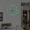 Creative Luminous Wall Clock Living Room Diy Wall Sticker Clock Silent Acrylic Clock