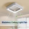 Household Energy Saving Bladeless Ceiling Fan Light 6 Speed Frequency Conversion Fan Lamp Intelligent Dimming Lighting Fan