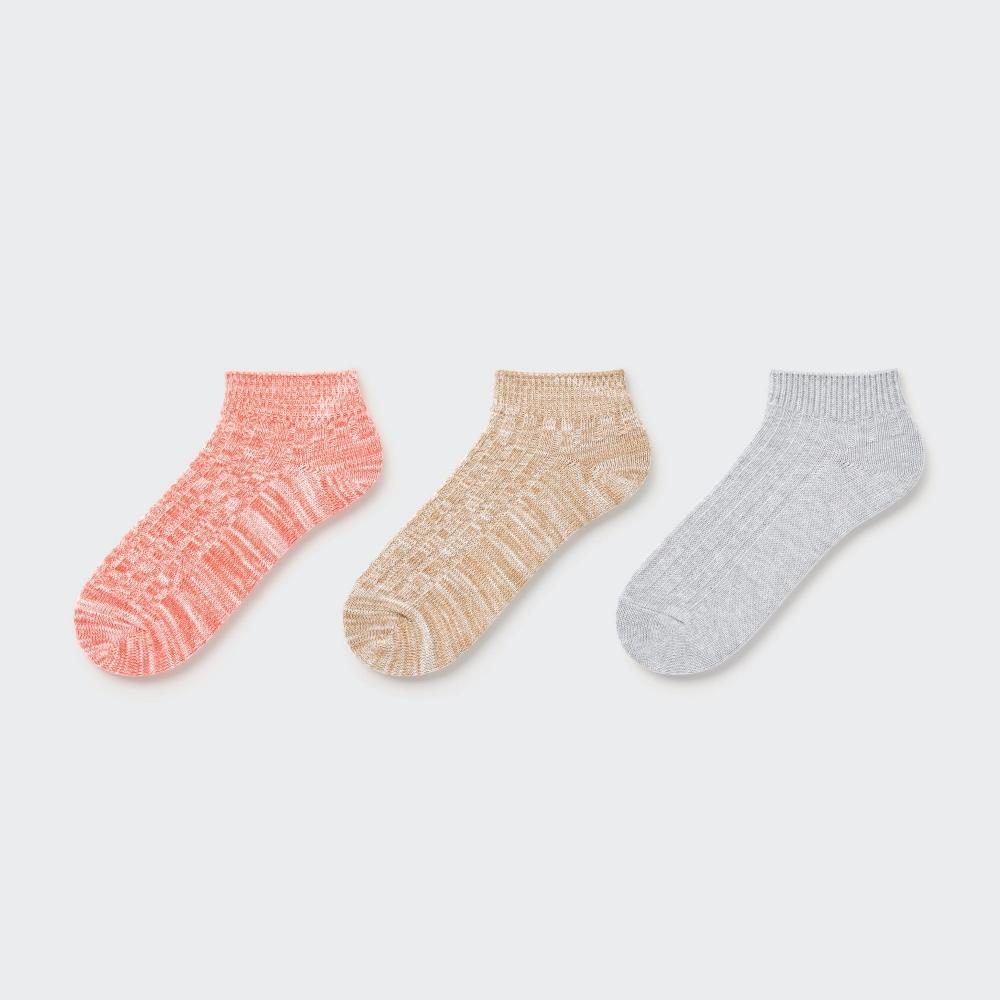 

UNIQLO JAPAN Короткие носки в рубчик, 3 пары