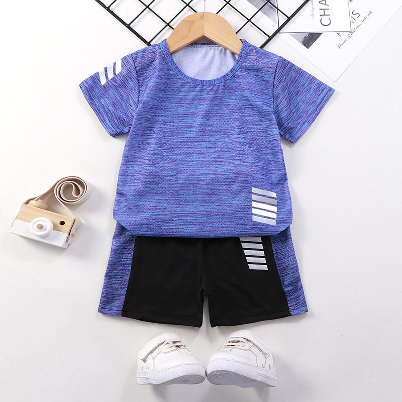 Детский короткий комплект повседневный комплект комплект с коротким рукавом 140