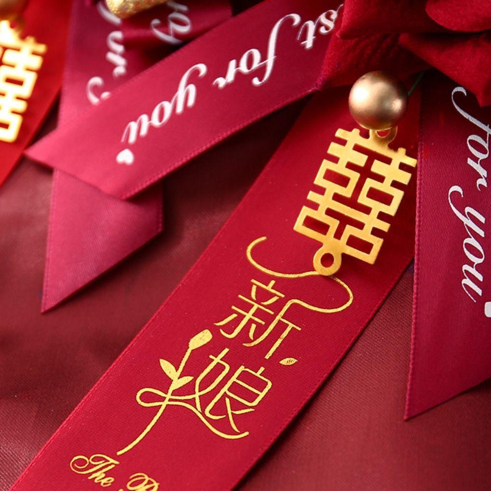 Parents Bridesmaid Banquet Chinese Style Corsage Bride Brooch Wedding Corsage Groom Brooch