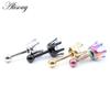 Alisouy 2pcs 3-6mm Ear Stud Earrings Hypoallergenic Round Cubic Zirconia Stainless Steel CZ Girls High Quality Women Earrings