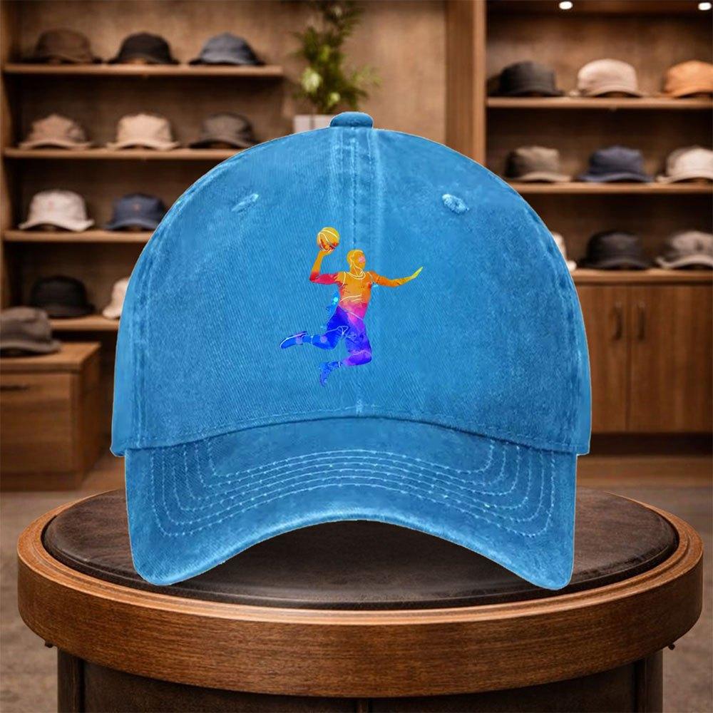 A Basketball Player Printed Baseball Cap Casual Duckbill Hat Stylish Headwear Adjustable Outdoor Cap Suitable for All Seasons