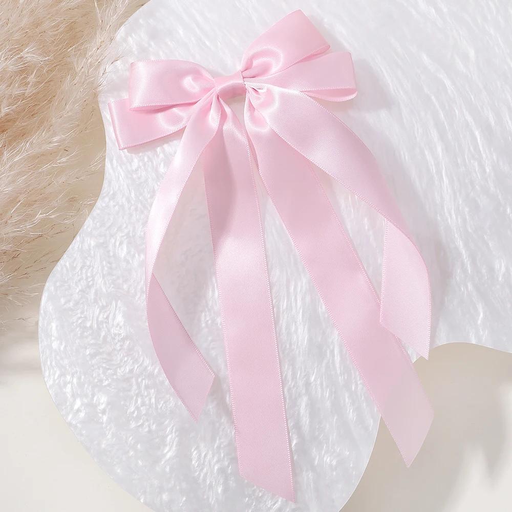 1 Stück/Los Ballettstil Mädchen Schleife Langes Band Haarspange Süßes Mädchen Halb Zusammengebundenes Haar Kopfschmuck Stil Mode Haarschmuck