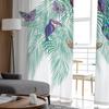 Cortinas de tule coloridas de borboleta de pavão para decoração de sala de estar, quarto, cortina de chiffon para varanda, cozinha, cortinas para casa