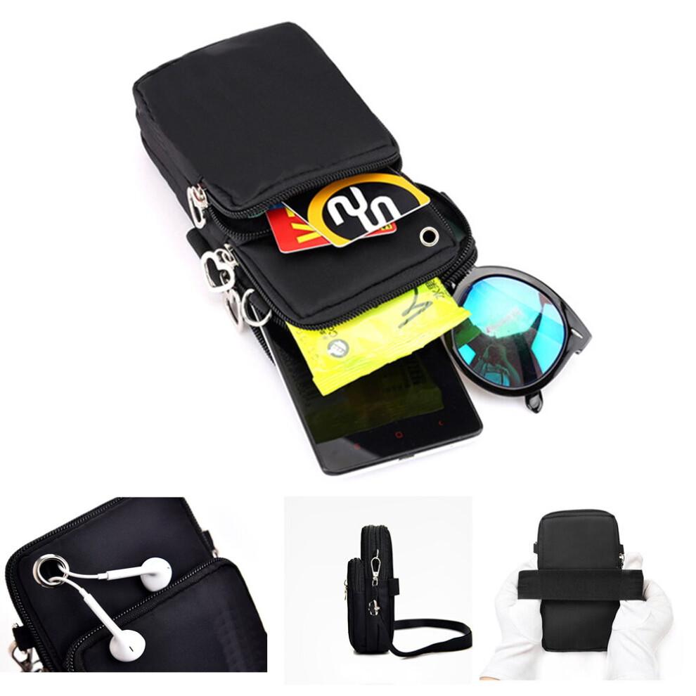 Waterproof Unisex Mobile Cell Phone Bags Outdoor Sports Wristlets Bag for IPhone/Samsung Cell Case Mini Wallet Shoulder Pouch