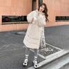 Moda cotone imbottito vestiti invernali da donna nuovo vestiti pane design medio e lungo sottile versatile giacca imbottita in cotone