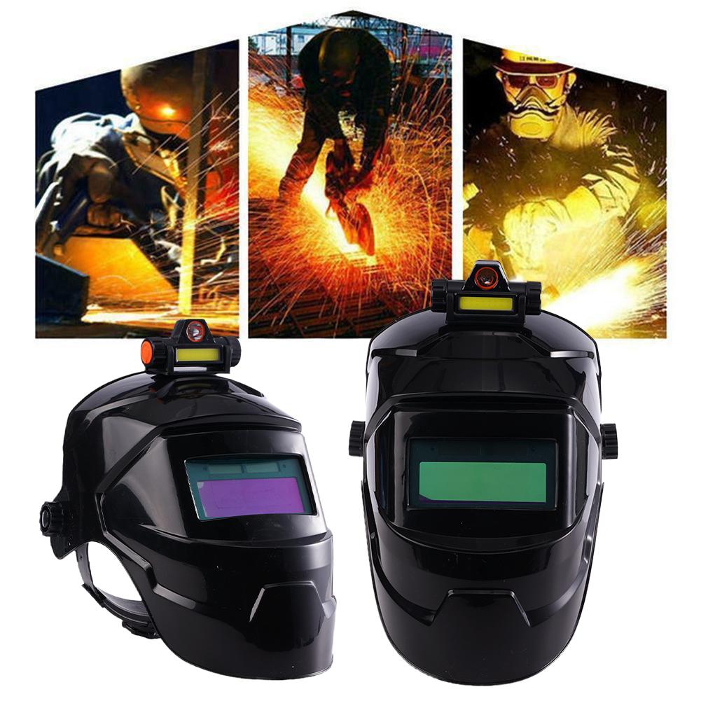 True Color Welding Helmet Automatic Dimming Welding Mask Large View Auto Darkening Facemask for Arc Welder Grinding Cutting Tool