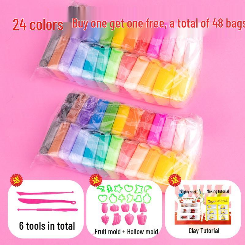 36-Color Kids DIY Space Clay Figurines