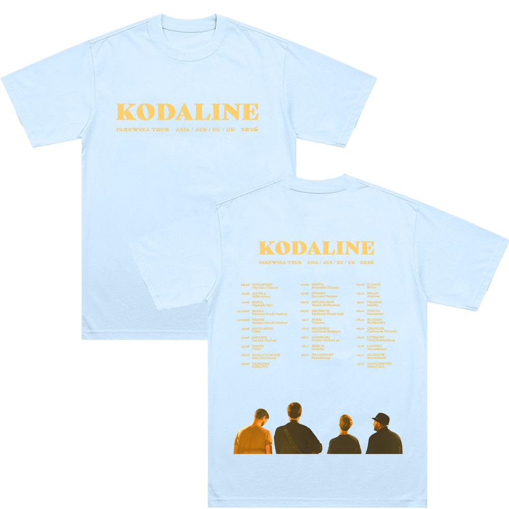 Kodaline Band Farewell Tour 2026 Tshirts Summer Fashion Pure Cotton Tees Women Unisex Comfortable Breathable Clothing Short Sleeve