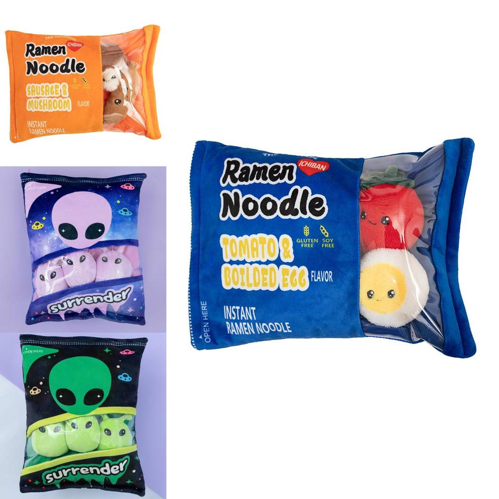 Alien Plush Pillow With Pp Cotton Filling Soft Stuffed Toy For Kids Room Decor