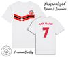 Poland Strip T-Shirt 2024 Personalised Name and No Adult Kids Baby, Football Euro