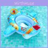Cartoon Printed Inflatable Baby Swim Ring For Toddler Pool Safety Flying Aircraft Design 0.2mm Thick Pvc