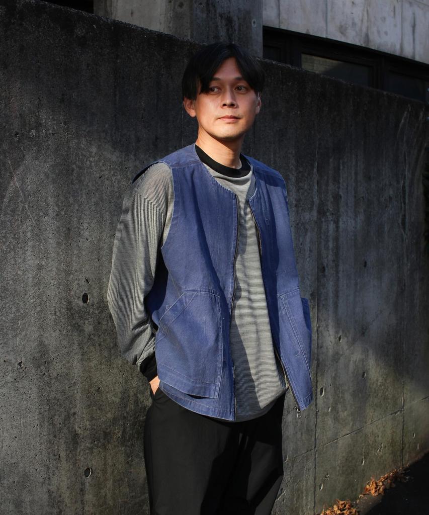 Snow Peak Sulfur Dyed Fade Vest Outerwear Vest BLUE M VT-26SU007 Mid-layer Men's Women's