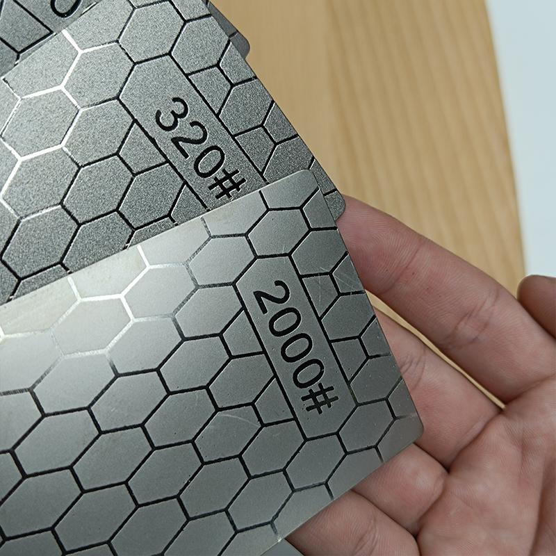 1pc Professional Diamond Knives Sharpening Stone 600# 800#1000# Knife Sharpener Ultra-thin Honeycomb Surface Whetstone Tool