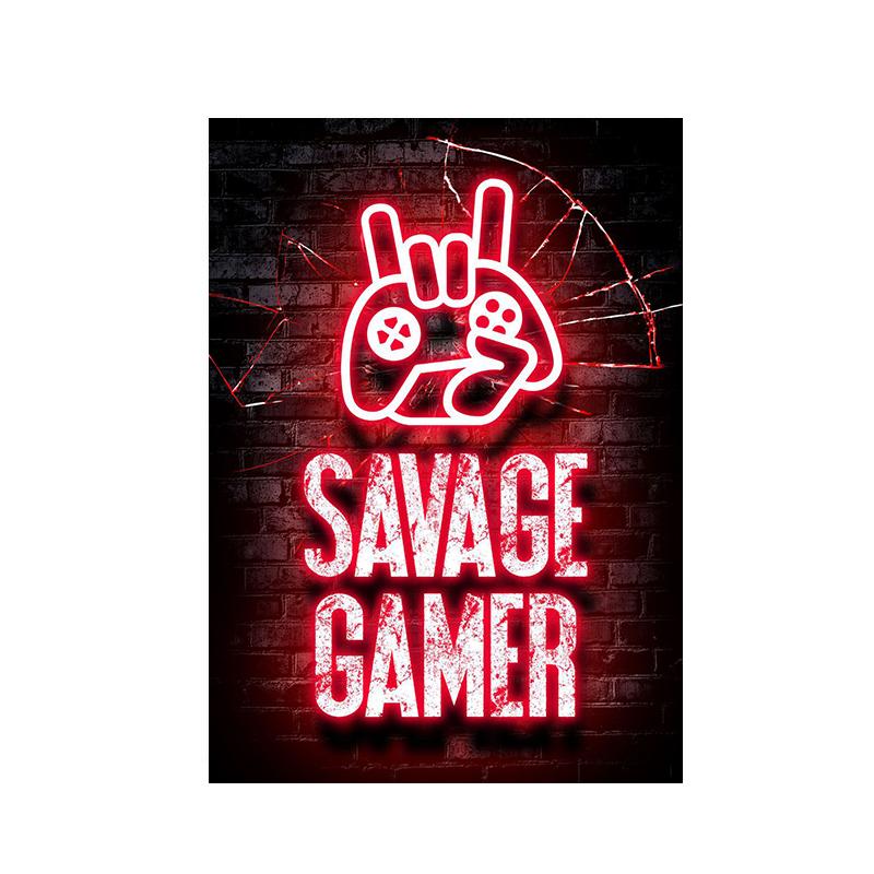 Mode Retro Spielzimmer Neon Poster und Drucke Moderne Leinwand Malerei Wand Kunst Bild für Gamer Junge Schlafzimmer Dekoration
