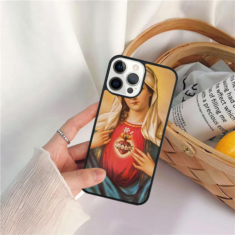 Virgin Mary of Hope Catholic Religious Cell Phone Cases For iPhone 17 Air 16 16e 15 14 12 13 11 Pro MAX Plus Fundas