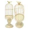 Klatka dla ptaków Świecznik Dekoracyjne Klatki dla ptaków Metalowy Świecznik Retro Shabby Świecznik do Domu D