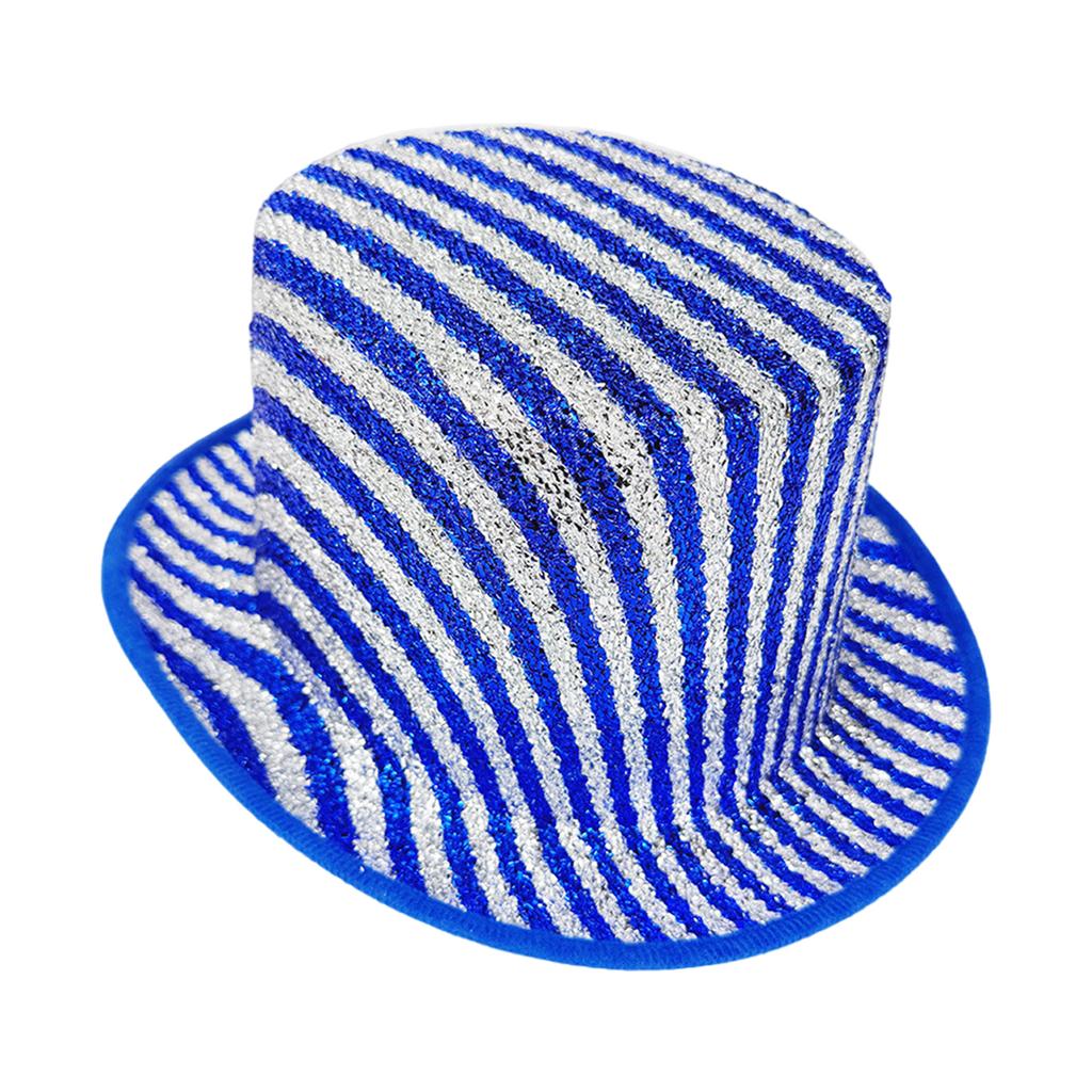 Magician Style Striped Lincoln Hat In With Metallic Finish For Costume Party Stage Performances Fashion Accessory