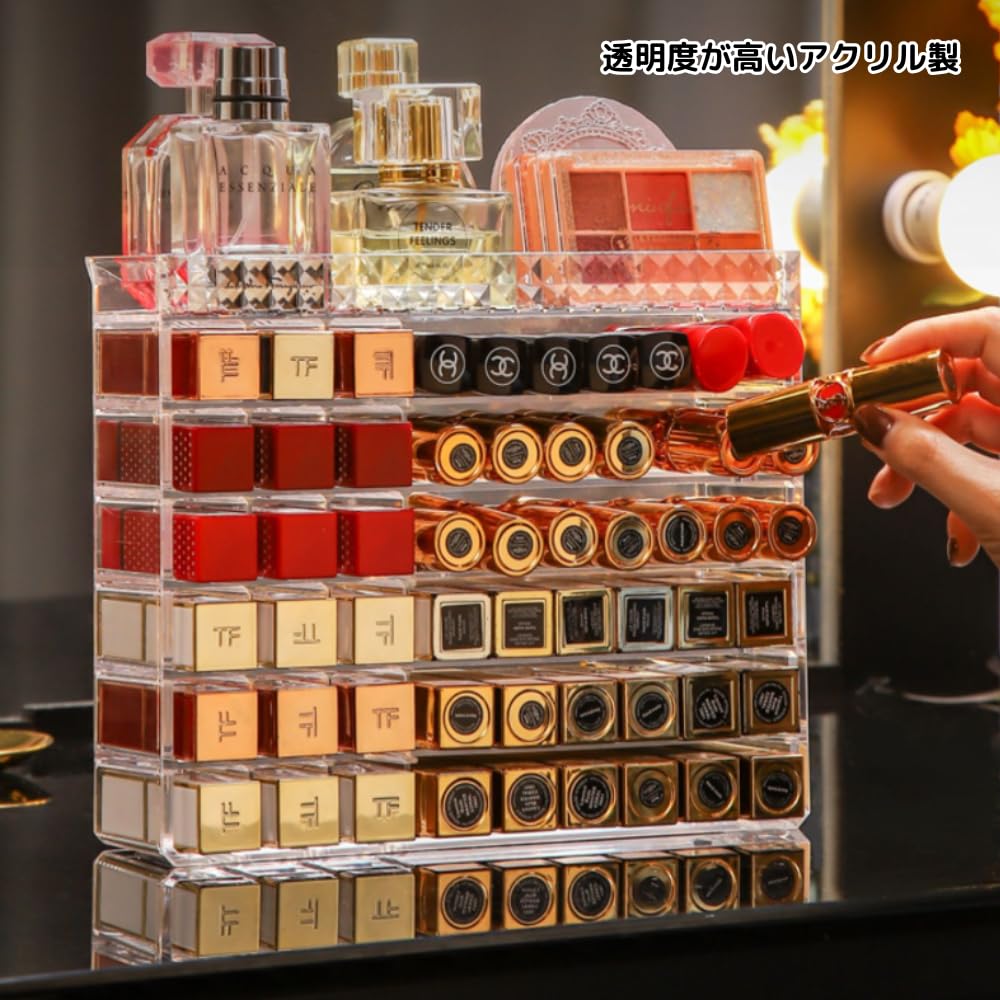 Dotcom Prime Cosmetic Storage Makeup Cosmetics Storage Eyeshadow Lipstick Acrylic Clear Box