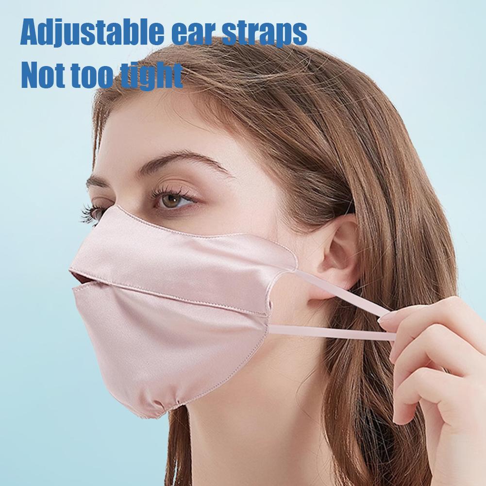 NEW Thin Silk Sunscreen Face Mask UPF50+ UV Protection Breathable Summer Cover Outdoor Sunscreen For Golf Cycling Running