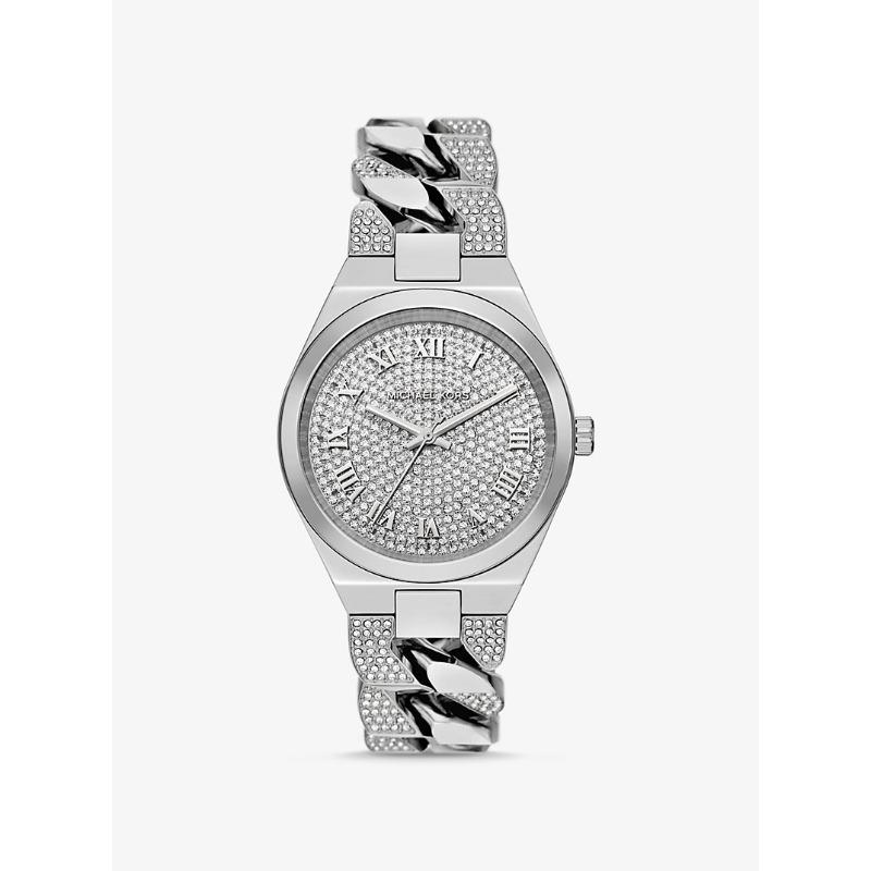 

Часы Michael Kors Lennox с паве, серебристый тон, звенья «цепочка» MK7488 серебряный