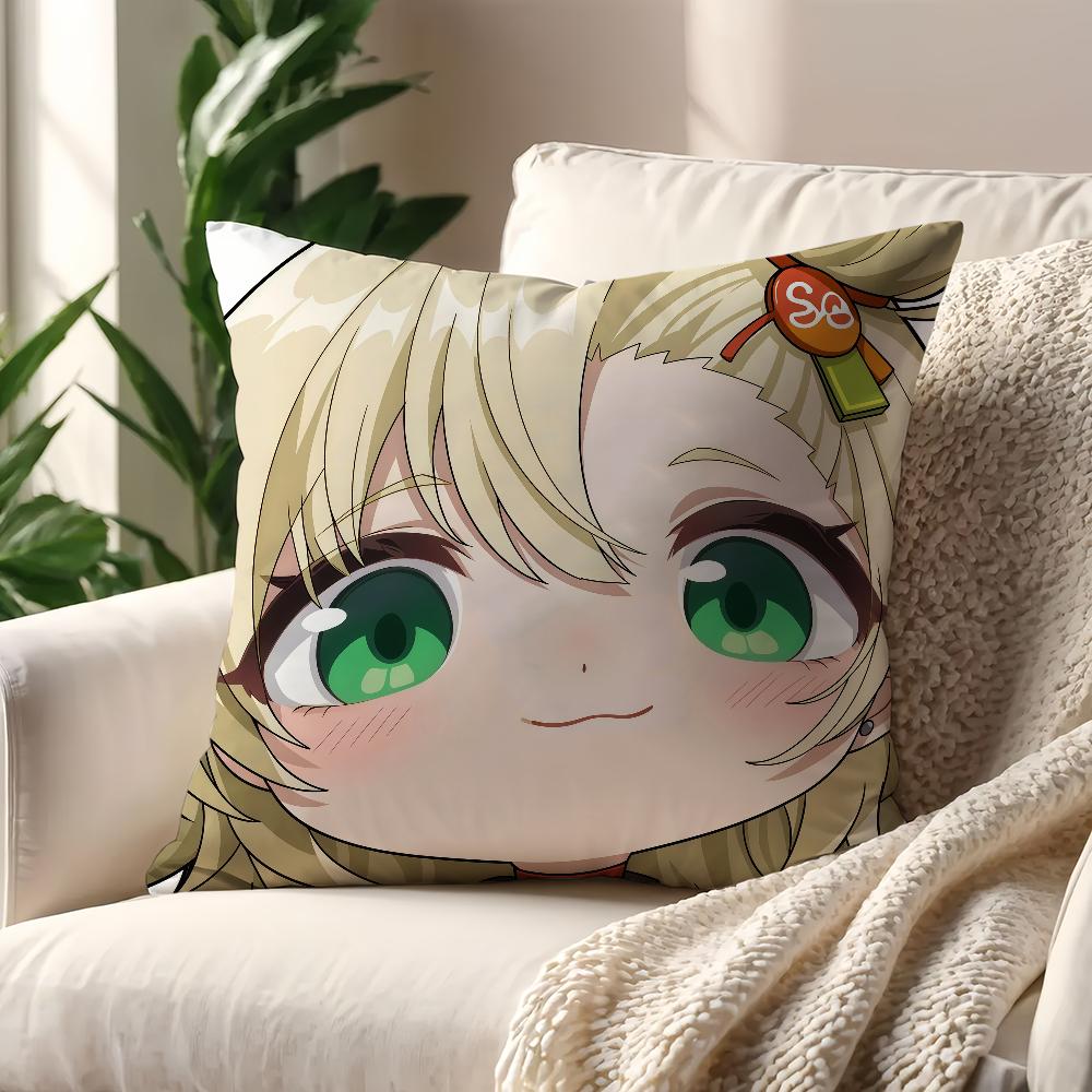 Game Cute  ZZZ Face Q-version Avatar Cushion Cover Pillow Cover Decoration Room Home Sofa Living Office Car Nordic Simplicity