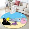 Barbapapa2 Round Area Rug,Carpet Rug for Living Room Bedroom Sofa Playroom Decor,Non-slip Floor Mat
