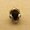 Solid Heavy Brass Skull Head Ornament Table Figurines Decorations Copper Punk Hip Hop Home Decors Accessories Bronze Miniatures