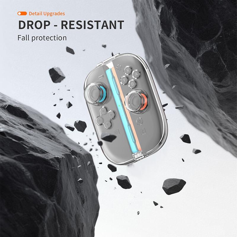 Estojo de Armazenamento Transparente Para Switch 2 Controles Joy-Cons Estojo Protetor Transparente À Prova de Poeira Para Switch 2 Caixa de Armazenamento de Cartões de Jogo