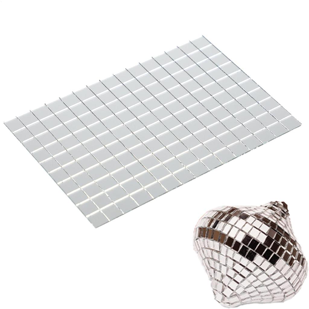 Mini Square Mirrors Mosaic Tiles Stickers Self-Adhesive Real Craft For Bathroom DIY Handmade Craft Home Decoration Making