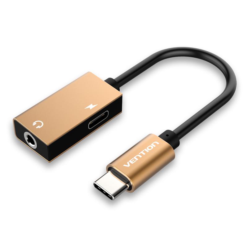 Vention Type C USB to Audio Adapter 2-in-1 USB C to