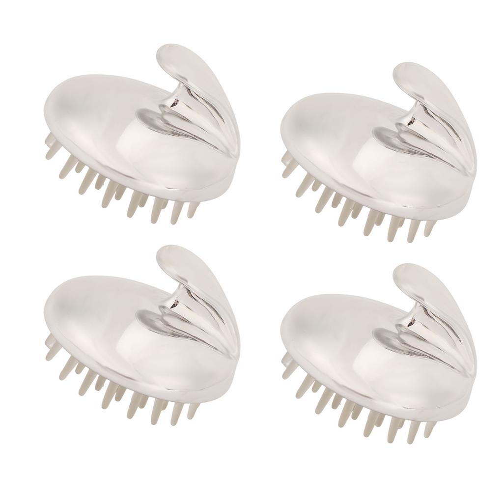 4pcs Silicone Scalp Massager Shampoo Brush Waterproof Massage Portable Men Women Shower Scalp Scrubber for Home Travel