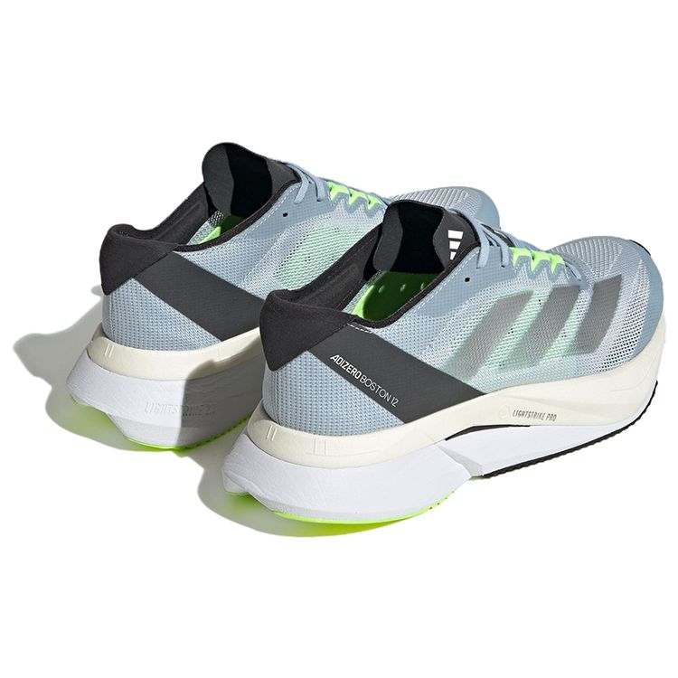 Adidas Adizero Boston 12 Comfortable Versatile Mesh Low-Top Carbon Plate Training Running Shoes Women sneaker Blue Silver Black HP9703